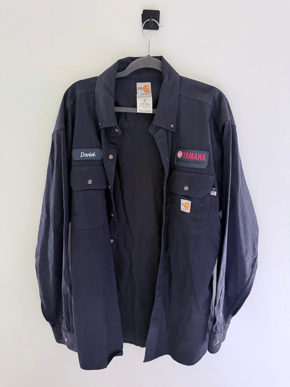 Carhartt Lightweight RG FLAME RESISTANT Long Sleeve Navy Blue Shirt-Size XL